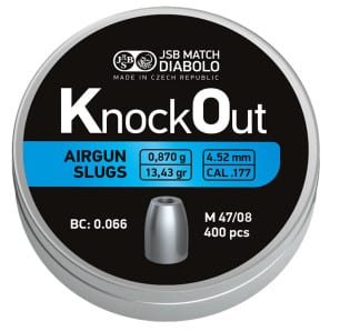 Diabolo JSB KnockOut Slugs .177, r. 4,52mm- 400ks
