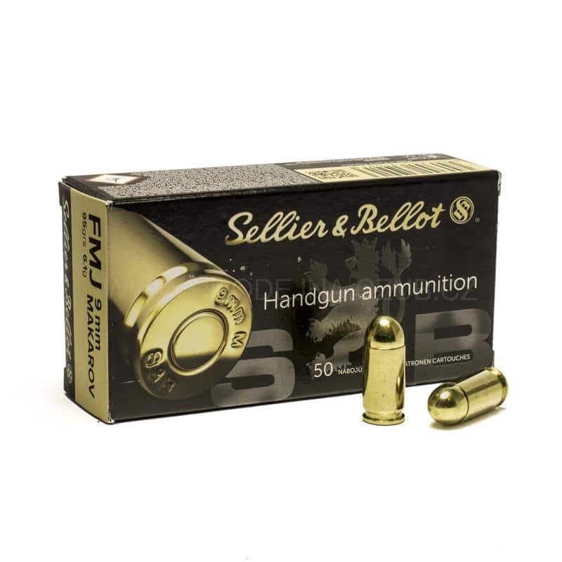 Náboj 9mm Makarov FMJ 6,1g (95gr) SB - 50ks