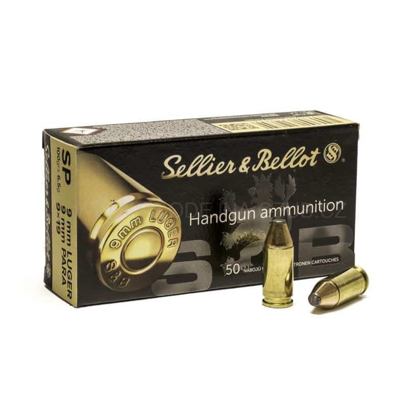 Náboj 9mm Luger SP 6,5g (100gr) SB - 50ks