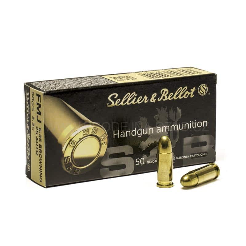 Náboj 6,35 Browning FMJ 3,3g (50gr) SB - 50ks