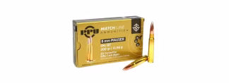 Náboj 8mm Mauser Match(8x57J) FMJ 12,96g Prvi Partizan - 20ks