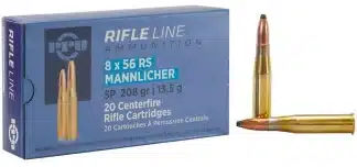 Náboj 8x56 RS Mannlicher SP 13,5g Prvi Partizan - 20ks