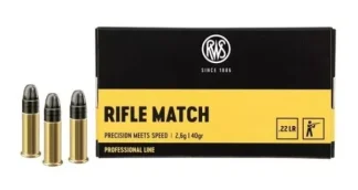 Náboj .22LR RWS Rifle Match 2,6g/40gr - 50ks