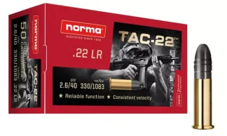 Náboj .22 LR Tac-22 2,6 g NORMA - 50 ks