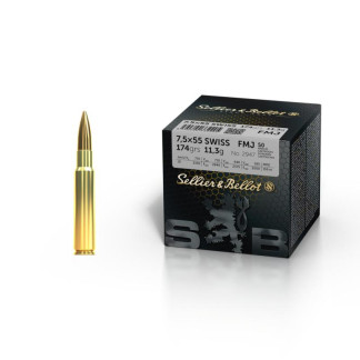 Náboj 7,5x55 Swiss FMJ 11,3g/174gr SB - 50ks